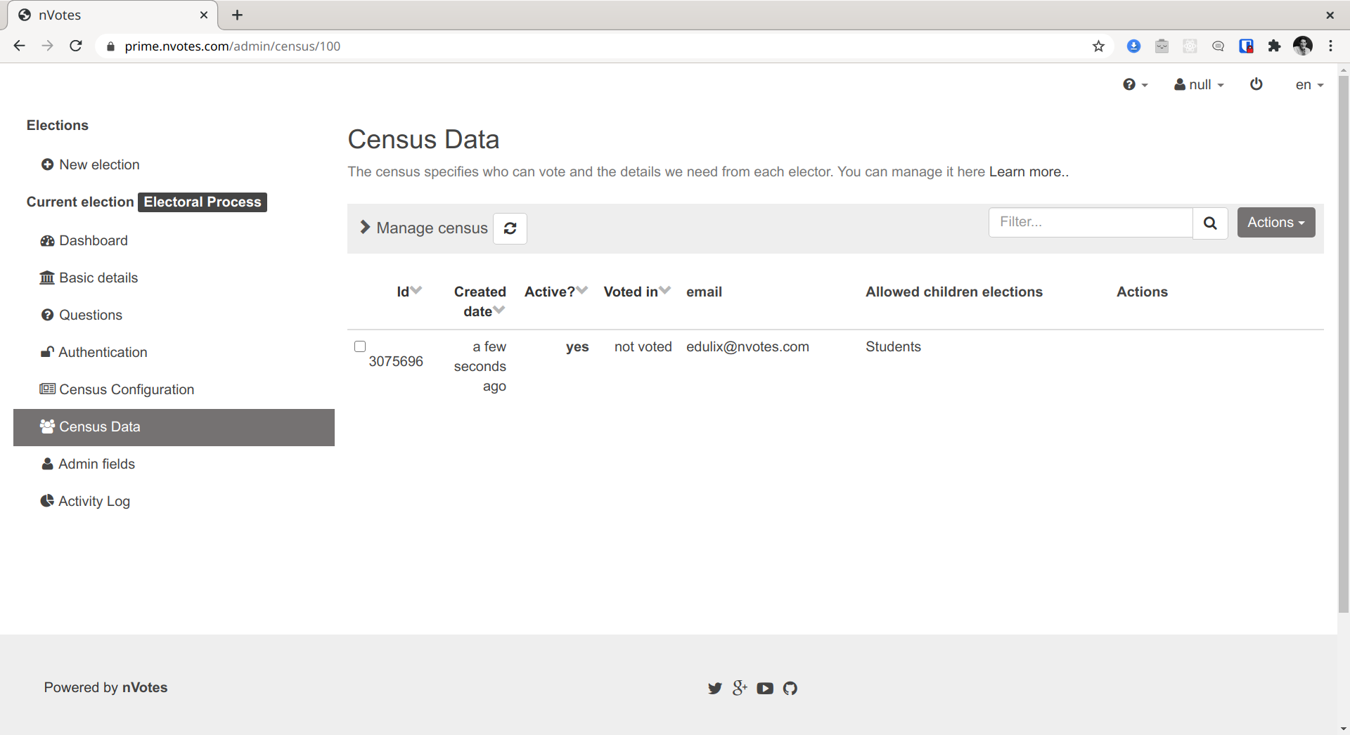 Add person to census example