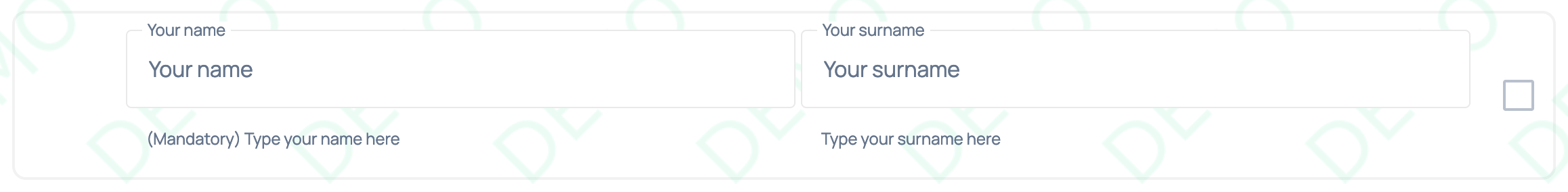 Write-ins example extra field